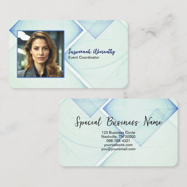 Event Coordinator  Professional Square Photo  Business Card (Front/Back)