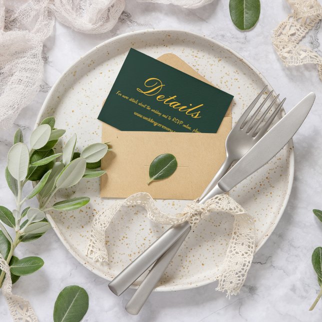 Event Details Enclosure Card (Details regarding wedding in a compact way)