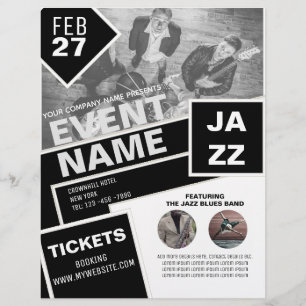 EVENT Flyer Template Entertainment Black White