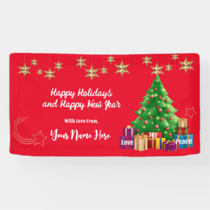 Event Happy Holidays Banner . Personalised 