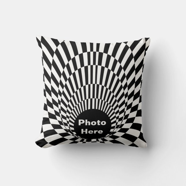 Event Horizon 3d Black hole Cushion (Front)
