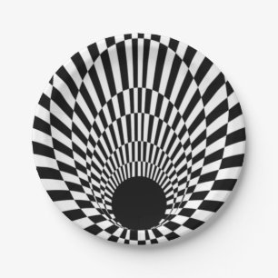 Event Horizon 3d Black hole Paper Plate