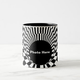 Event Horizon 3d Black hole Two-Tone Coffee Mug