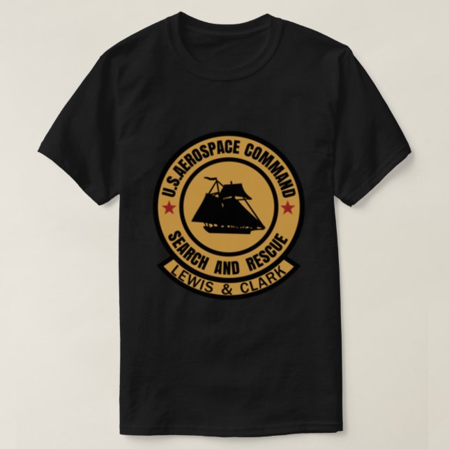 Event Horizon Ship Patch Lewis and Clark Logo Smal T-Shirt (Design Front)
