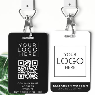 Event ID Customised Lanyard Name Tag With QR Code Badge