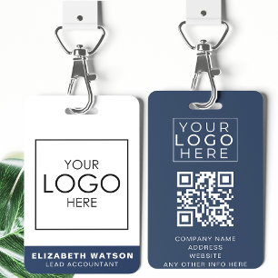 Event ID Customised Lanyard Name Tag With QR Code ID Badge