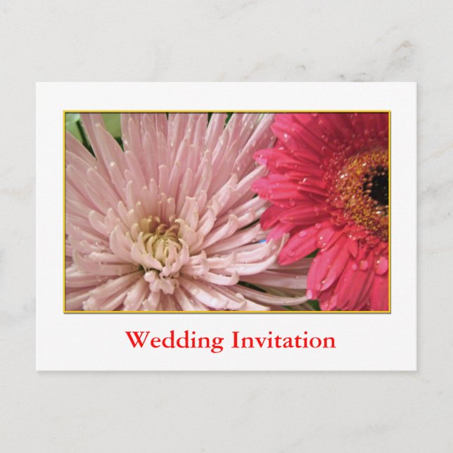 Event Invitation, flowers Invitation Postcard (Front)