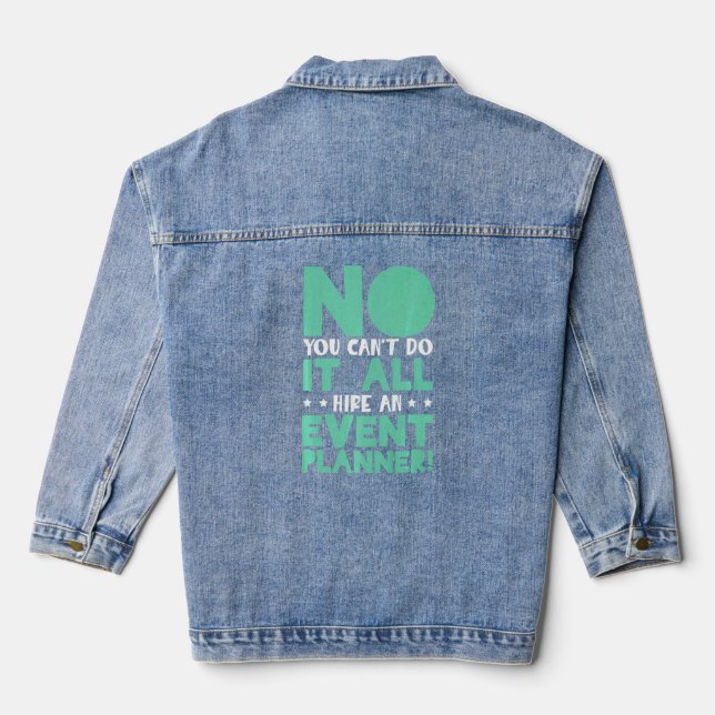 Event Management Organiser Hire An Event Planner   Denim Jacket (Back)