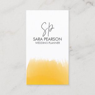 Event Management Planning Monogram Business Card