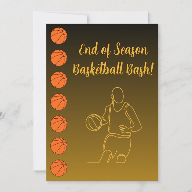 Event Name Location Sport Theme Basketball Invitation (Front)