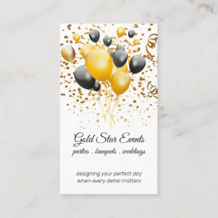 Event Party Planner Balloons And Confetti Business Card