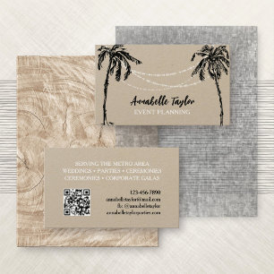 Event Party Planner Tropical Business Card