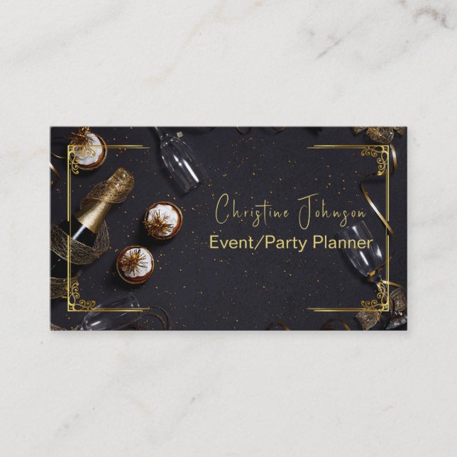 Event & Party Planning Business Card (Front)