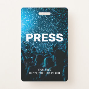 Event Photo PRESS All Access Pass Event ID Badge