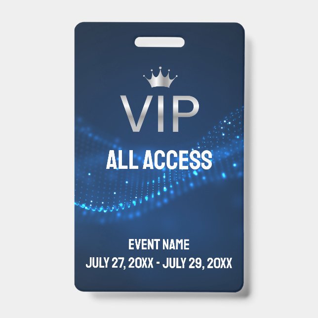 Event Photo VIP All Access Pass Event ID Badge (Front)
