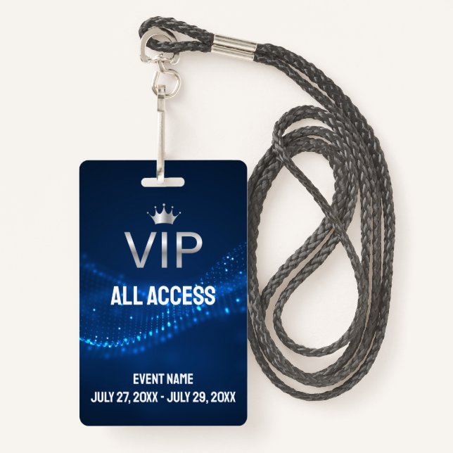 Event Photo VIP All Access Pass Event ID Badge (Front with Lanyard)