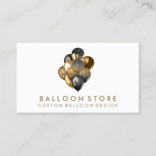 Event Plan Party Decoration Glitter Gold Balloon Business Card