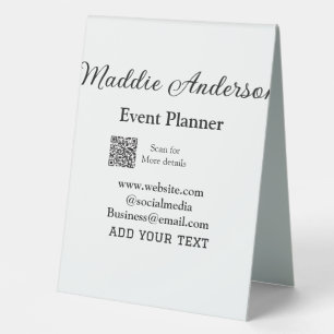 Event planner add name Q R code details website em