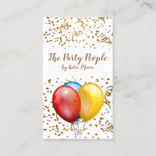 Event Planner Balloons Confetti Business Card