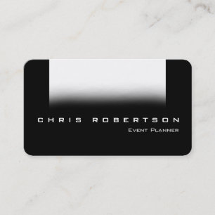 Event Planner Black Grey White Trend Business Card