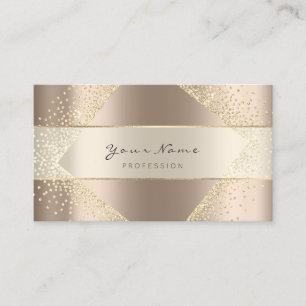Event Planner Blogger Blush Gold Floral Crystals Business Card