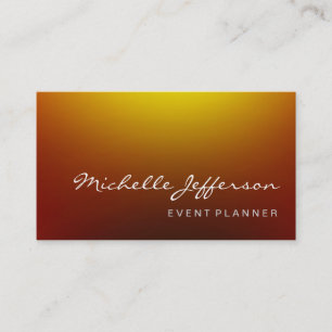 Event Planner Browny Red Yellow Business Card