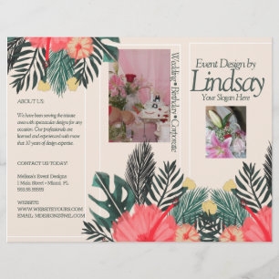 Event Planner Decorator Pricing Floral Brochure