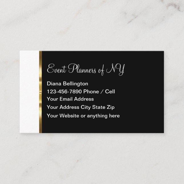 Event Planner Design Business Card (Front)