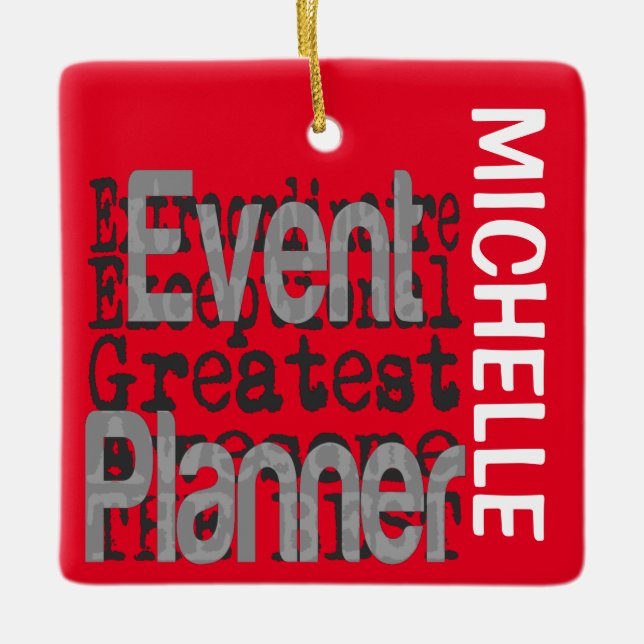 Event Planner Extraordinaire CUSTOM Ceramic Ornament (Front)