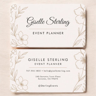 Event Planner Floral Business Card