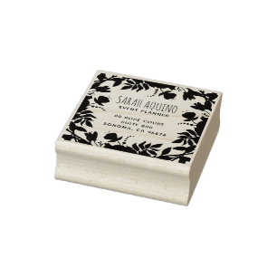 Event Planner Floral Edged Business Rubber Stamp