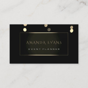 Event Planner Interior Designer Black White Framed Business Card