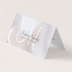 Event Planner Iridescent Pearl Shimmer Business Card