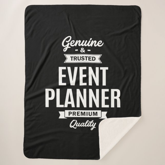 Event Planner Job Title Gift Sherpa Blanket (Front)