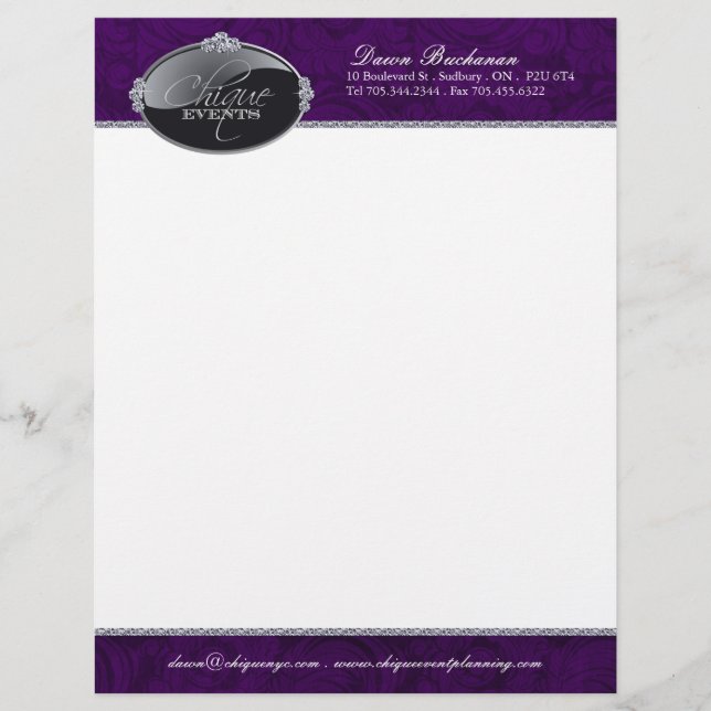 Event Planner Letterhead (Front)