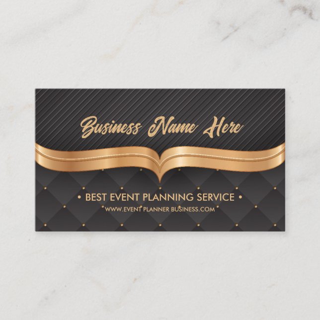 Event Planner Luxury Business Card (Front)