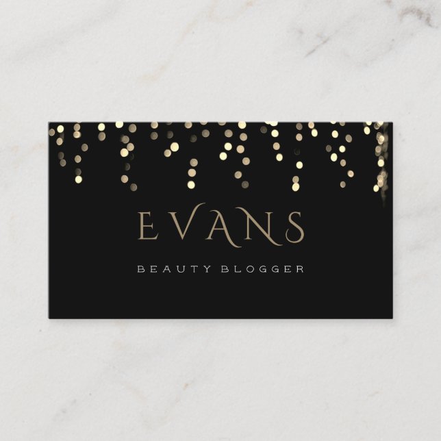 Event Planner Makeup Artist Sepia Champaign Gold Appointment Card (Front)