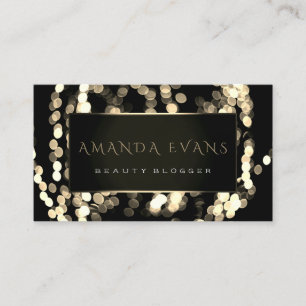 Event Planner Makeup Beauty Sparkly Light Gold Appointment Card