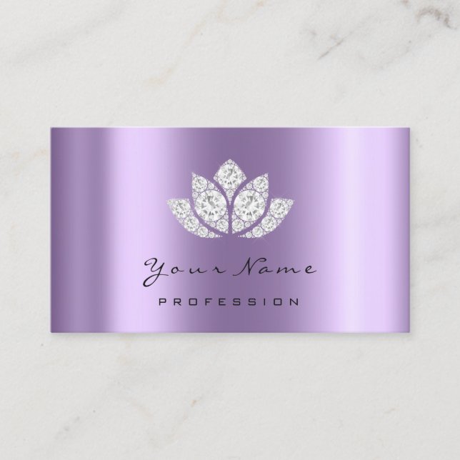 Event Planner Makeup Lotus Purple Appointment Card (Front)