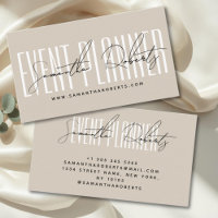 Event planner modern typography script beige