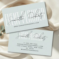 Event planner modern typography script blue