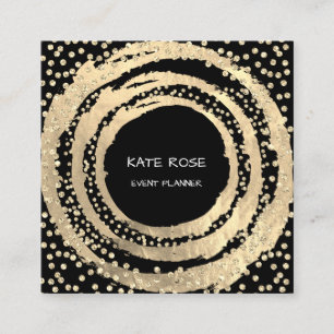 Event Planner Music Media Fashion Blogger Black  Square Business Card