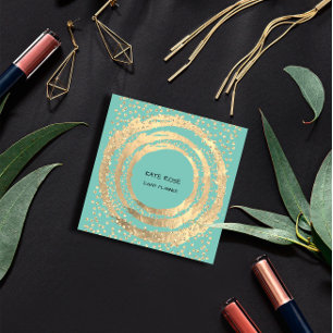 Event Planner Music Media Fashion Blogger Mint  Square Business Card