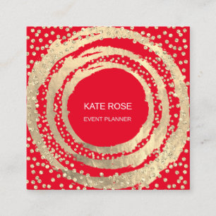 Event Planner Music Media Fashion Blogger Red Square Business Card
