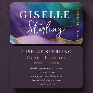 Event Planner Purple  Business Card