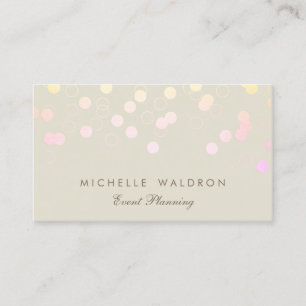 Event Planner Rainbow Confetti Business Card