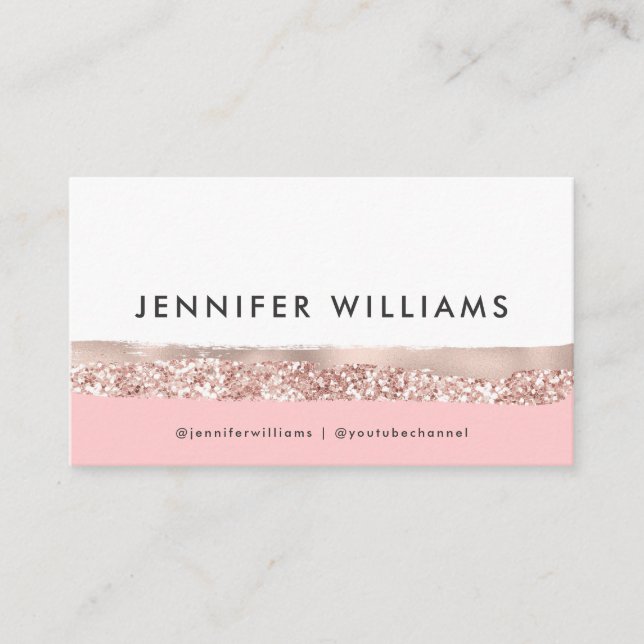 Event Planner Rose Gold Elegant Minimalist Chic Bu Business Card (Front)