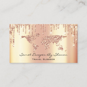 Event Planner Travel Blogger Wedding Luxury Drips Business Card