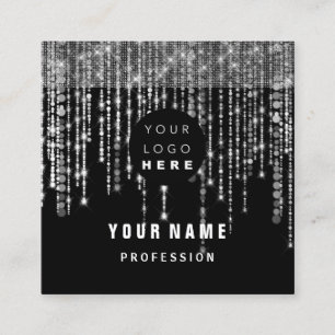 Event PLANNER Unique Unique Eyeash Logo VIP Square Business Card