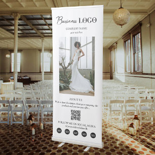 Event Planning Business 1 Photo Social Media Retractable Banner